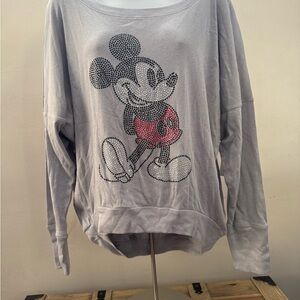 Disney Light Gray Mickey Mouse Hoodie